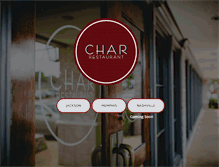 Tablet Screenshot of charrestaurant.com